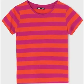 Sinsay - Bavlněné pruhované tričko - fuchsiová - 3540B-43X - 3540B-43X-XS