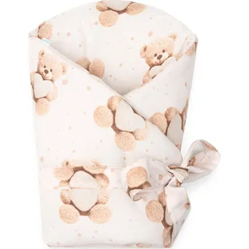 Dětské zboží Dětská zavinovačka New Baby Love Teddy bear 80x80 cm beige Barva: Béžová