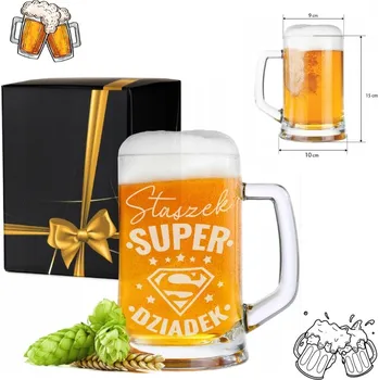 Sklenice DÁREK PRO MUŽE SKLENĚNÁ PIVNÍ SKLENICE SKLENICE PIVNÍ HRNEK S GRAVÍROVÁNÍM