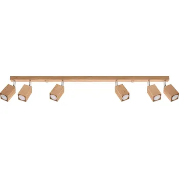 Stropní svítidlo dřevěné KEKE 6 dub moderní do obýváku a kuchyně 120 cm Sollux