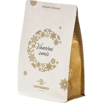 Nealkoholický nápoj Coffeespot Vánoční směs 2025 - Limitovaná 12. edice 250 g bílá
