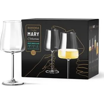 Sklenice Skleničky na bílé víno Bohemia MARY bezbarvé 400 ml 6 ks