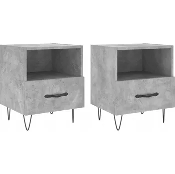 Noční stolek VidaXL Noční stolky, 2 ks, šedý betonu,