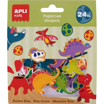 samolepka Apli Kids Dinosaurs EVA pěnové Samolepky 24 ks