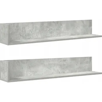 police Nástěnné police Beton 100x16,5x16,5 cm Šedé