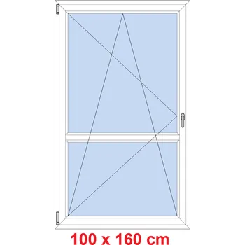 Okno Soft Balkonové dveře s příčkou 105x160 cm, otevíravé a sklopné