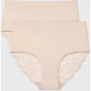 Kalhotky 2PACK Klasické kalhotky Simple Lace se zvýšeným pasem
