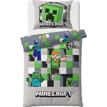 Povlečení Carbotex Dětské povlečení Minecraft Objev svůj Svět