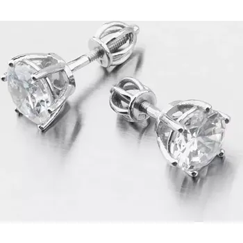 Náušnice Dámské náušnice bílé zlato 585 zirkon 668P-120623