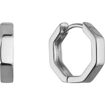 Oblečení a móda Stříbrné náušnice hranaté kruhy 61102