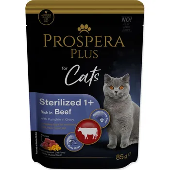 Krmivo pro kočku Kapsička Prospera Plus Sterilized 1+, Beef, Pumpkins 85g