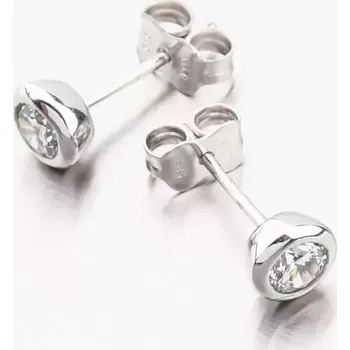Náušnice Dámské náušnice bílé zlato 585 zirkon 148P-121808