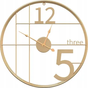 Hodiny Nástěnné hodiny zlaté 1 cm