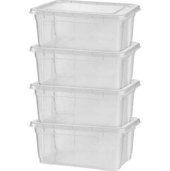 Úložný box W5 Úložný box s víkem, 11 l, 4 kusy