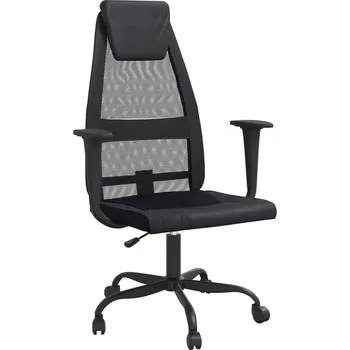 Kancelářská židle s nastavitelnou výškou a prodyšnou síťovinou, černá, 67x6