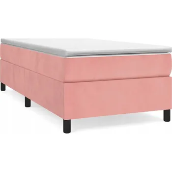 Postel Kontinentální postel sametová 203x80x35 růžová