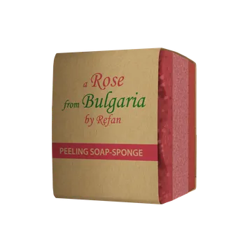 Mýdlo Refan Houba s peelingovým mýdlem Růže 75 g