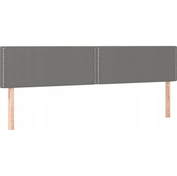 Černé čelo postele čalouněné 180 x 5 x 78/88 cm s nýty