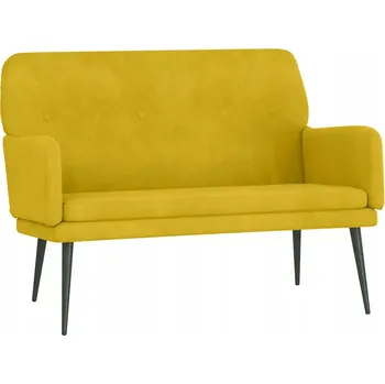 Zahradní lavice Komfortní sametová lavička Žlutá 108x79x79 Cm