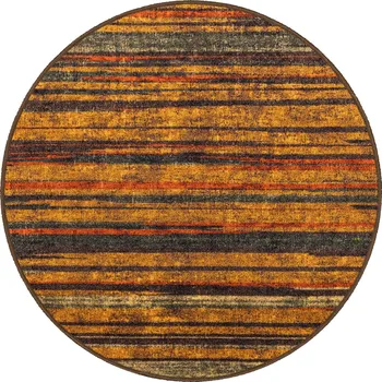 Koberec KOBEREC KULATÝ S GUMOVOU PODLOŽKOU SMYČKOVÝ DO PŘEDSÍNĚ PROUŽKY FUSION prům. 100 cm