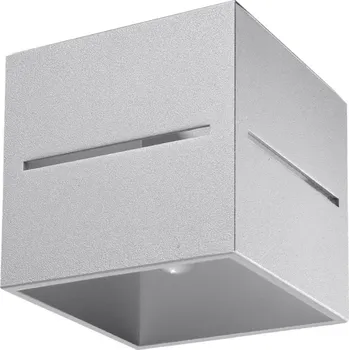 Šedý čtvercový stropní svítidlo LOBO moderní kovové do obýváku, kuchyně nebo ložnice 10x10 cm