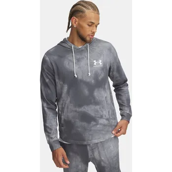 Pánská mikina Pánská mikina Under Armour UA Rival Terry AOP Hood Q 1390138-025 Šedá LG