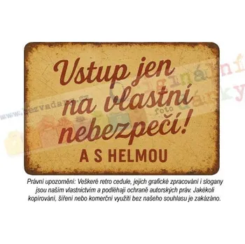 Plechová cedule Retro cedule - dílna a garáž 8 - Plast / A5 ( 20x15cm)