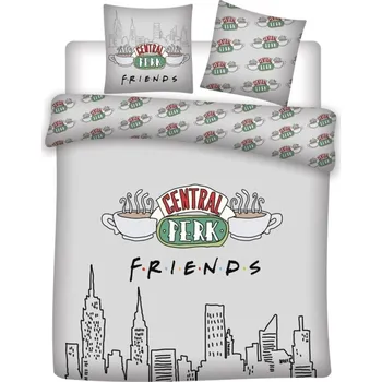 Prostěradlo PŘÁTELÉ Povlak na peřinu 240x220 Central Perk Ložní povlečení polštáře