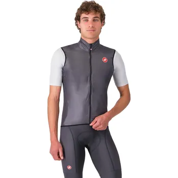 Cyklistické oblečení Cyklistická vesta Castelli Aria Vest Velikost: L DARK GRAY