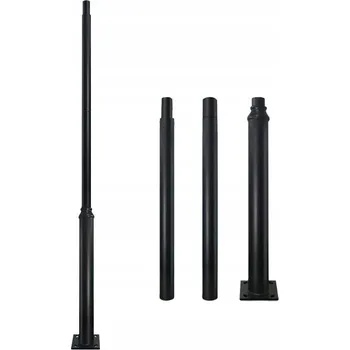 Zabezpečení domácnosti Osvětlovací sloup / stožár pro kamery, lampy a monitoring, 3 m, se šachtou, šedý