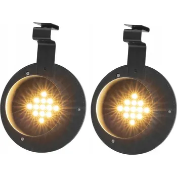 Venkovní osvětlení Solární lampa k zapuštění xx00 černá 6 cm 2 ks