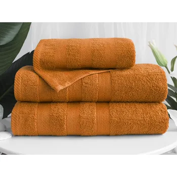 Ručník XPOSE® Froté ručník DEVON - oranžový 50x90 cm, Froté + Prodloužená možnost vrácení zboží do 50 dnů