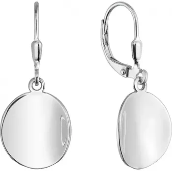 Oblečení a móda Stříbrné náušnice prohnuté placky 61059