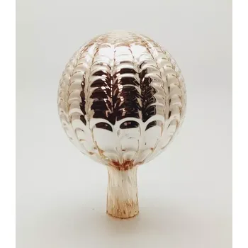 Zahradní dekorace Koule na plot - stříbřená | 97413