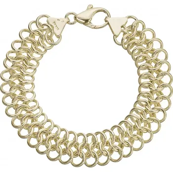 Náramek Propletený náramek z pozlaceného stříbra 73063