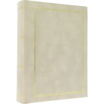Album na fotografie zasouvací 15x21 na 100 fotografií šitý ekokůže classic ivory