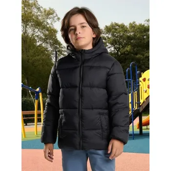 Chlapecká bunda Sinsay - Prošívaná bunda s kapucí - černá - 472FC-99X - 472FC-99X-164