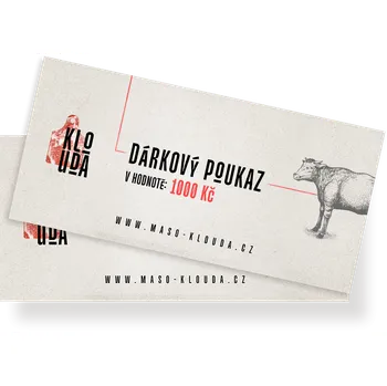 Dárkový potravinový koš Maso Klouda Dárkový poukaz 1000 Kč