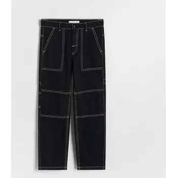 Reserved - Kontrastně prošívaní kalhoty - černý - 108BF-99X - 108BF-99X-146