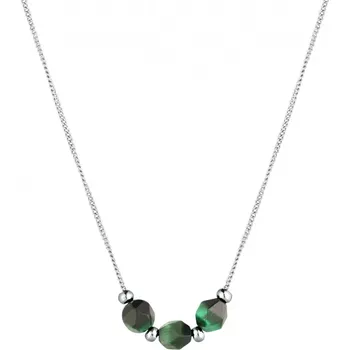 Oblečení a móda Náhrdelník zelené tygří oko 42036.3 ocel