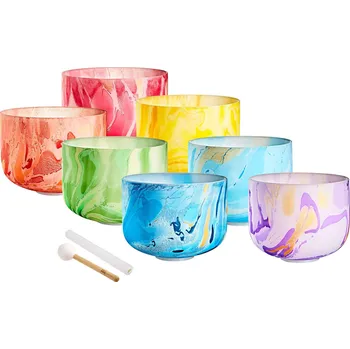 Hudební nástroj MEINL Marble Crystal Singing Bowl Chakra Set
