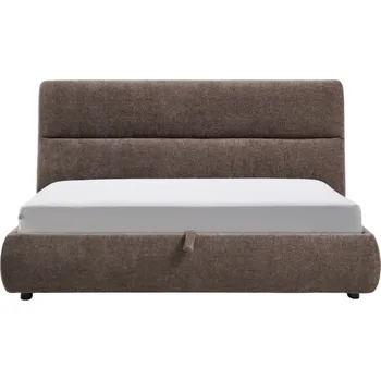 Ložnice Kave Home Hnědá dvoulůžková postel Dafra 180 x 200 cm s úložným prostorem