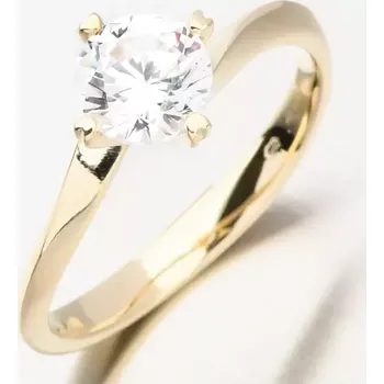 Prsten Dámský prsten žluté zlato 585 zirkon dZF 4700-ZL-ZIR DZF4700-ZL-ZIR velikost 62