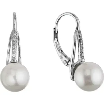 Náušnice Půvabné stříbrné náušnice s shell perlou 11687.1