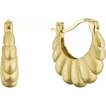 Oblečení a móda Pozlacené stříbrné náušnice tvarované kruhy 61107