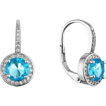 Oblečení a móda Stříbrné visací náušnice modré 11685.3