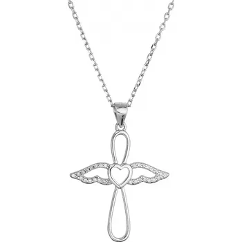 Oblečení a móda Stříbrný náhrdelník anděl se srdíčkem 12124.1