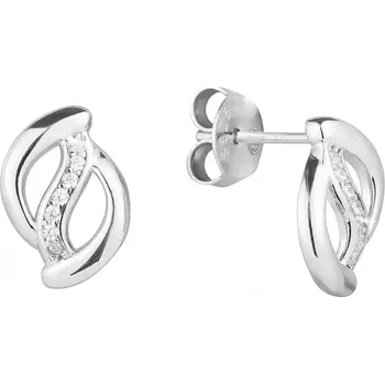 Oblečení a móda Stříbrné náušnice se zirkony 11531.1 crystal