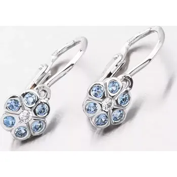 Náušnice Dětské náušničky bílé zlato 585 zirkon 52DN-1737-BBSM