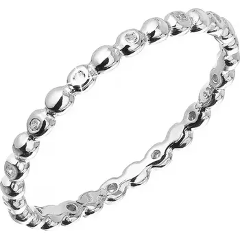 Prsten Stříbrný prsten vzorovaný se zirkonky 15005.1 crystal velikost 53